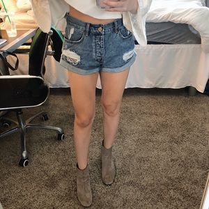 Denim shorts